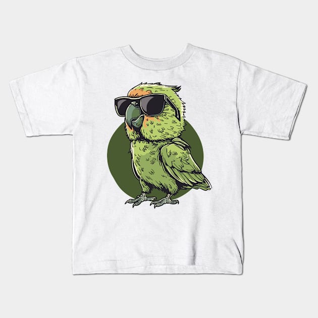 Cute Birds Owners Exotic pets Quaker Parrot Lovers Kids T-Shirt by RetroZin